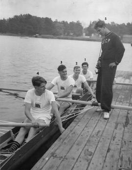 Great Britain four and the cox of the Soviet coxed pair